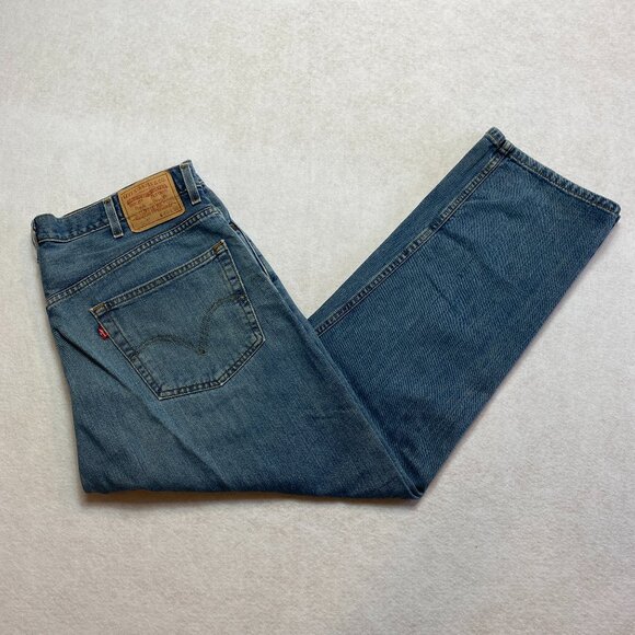 Levi's 505 Jeans Men's 40 Blue Denim Straight Leg Actual Size 38 x 29.5 - Picture 1 of 8